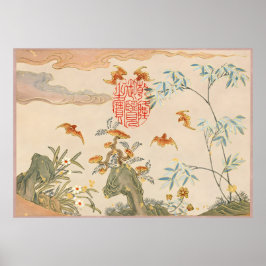 Beige kinesisk poster