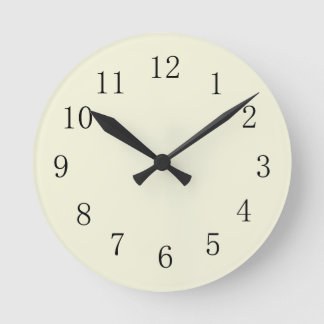Beige Kitchen Wall Clock Rund Klocka