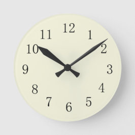 Beige Kitchen Wall Clock Rund Klocka