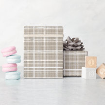Beige kräm neutral fönsterrutig linneplaid mönster