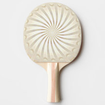 Beige Kräm Virvel Pingisracket