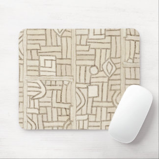 Beige Kuba Print Mouse Pad Musmatta