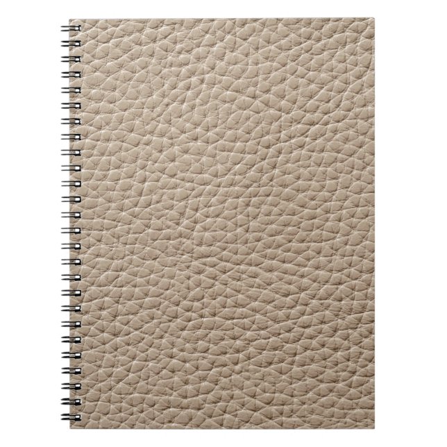 Beige, läder struktur, sömlös bakgrund. anteckningsbok (Framsidan)