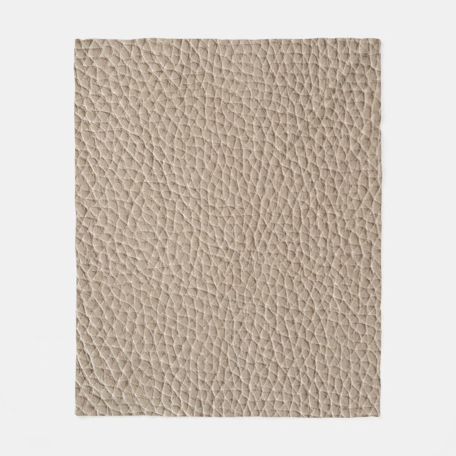 Beige, läder struktur, sömlös bakgrund. fleecefilt (Framsidan)