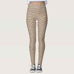 Beige, läder struktur, sömlös bakgrund. leggings