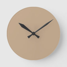 Beige Large Wall Clock Rund Klocka