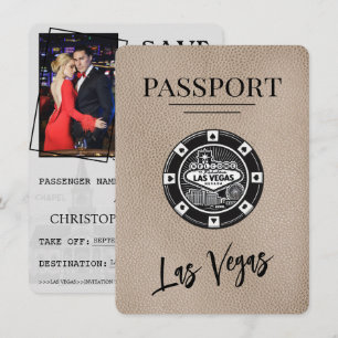 Beige Las Vegas-passet Spara datum Datumet