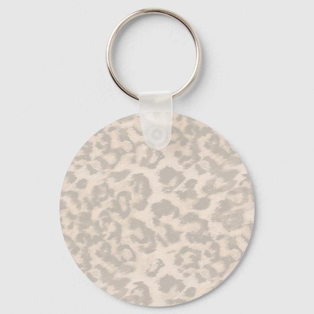 Beige leopard print. nyckelring (Framsida)
