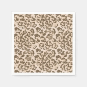 Beige leopard print . pappersservett