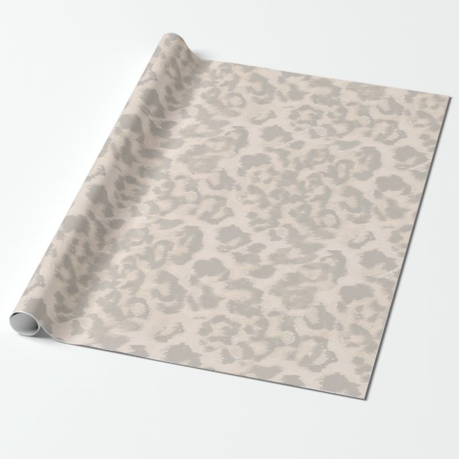 Beige leopard print. presentpapper (Utrullad)