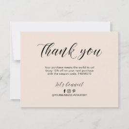 Beige Lettering Business Paket - tackkort Tack Kort