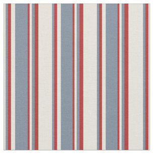 Beige, Light Slate Grått och Red Färgad Mönster Tyg