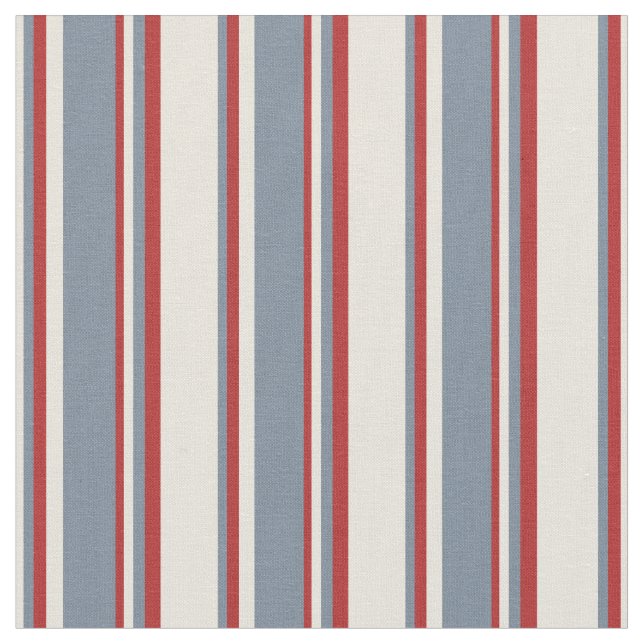 Beige, Light Slate Grått och Red Färgad Mönster Tyg (Närbild)
