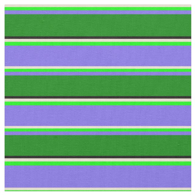 Beige, Lime, Medium Slate Blue, Grönt & Black Tyg (Närbild)