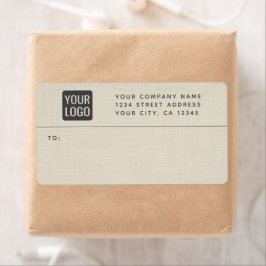 Beige Linen Creme Struktur Simple Elegant Monogram Fraktsedel