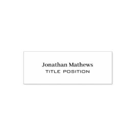 Beige Linen Creme Struktur Simple Elegant Monogram Självfärgande Stämpel