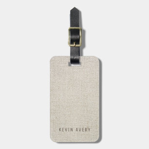 Beige Linen Struktur Personlig Organic look Bagagebricka