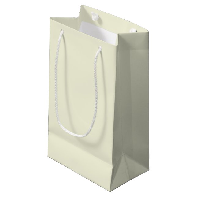 Beige liten presentpåse (Framsidan Vinklad)