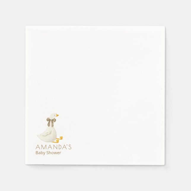 Beige Little Anka Könsneutral Pappersservett (Framsidan)