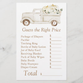 Beige Little Pumpkin Baby Shower Gissa Höger Pris
