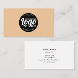 Beige Logotyp Affärskort Visitkort