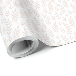 Beige lövs elegant omslutning papper presentpapper