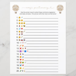 Beige Luftballong Emoji Baby Shower Game
