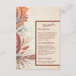 beige macrame bröllop tilläggskort