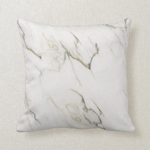 Beige Marble med Grått Grain Kudde