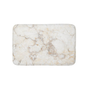 Beige Marble Stone med vit Badrumsmatta