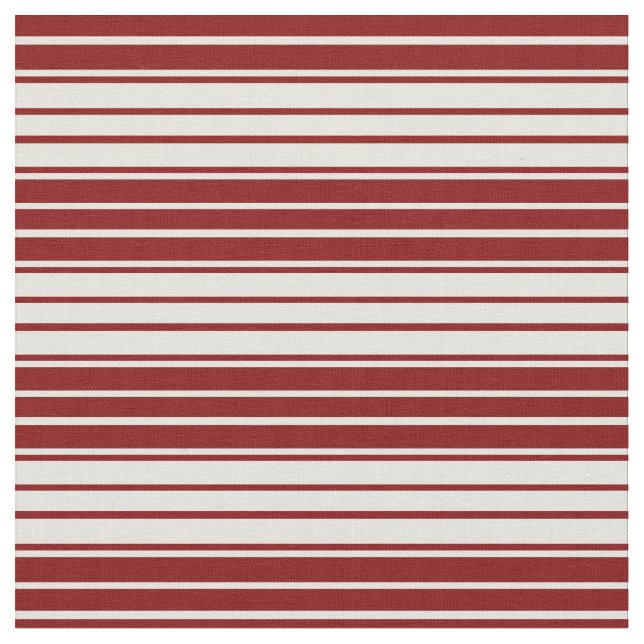 Beige & Maroon Färgad Linjer Mönster Tyg (Närbild)