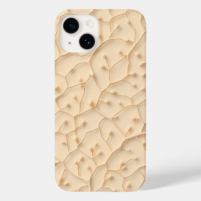 Beige Minimalist Chic iPhone-fodral Design (Baksida)