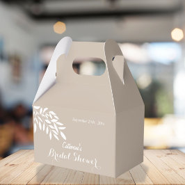 Beige minimalist grönska Bröllopsdusch Presentaskar