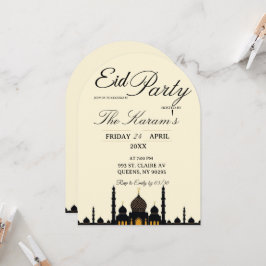 Beige minimalistisk elegant Eid-fest inbjudningsko Inbjudningar