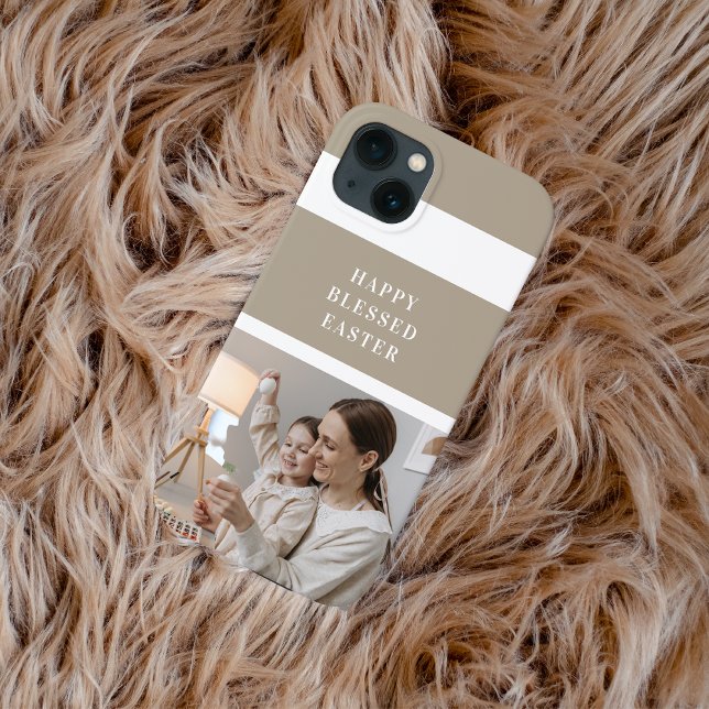 Beige Modern Family Photo | Lycklig Blank Påsk (Skapare uppladdad)