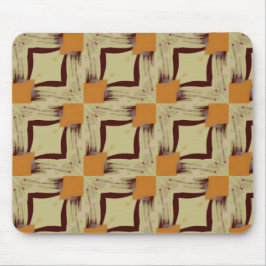 Beige Modern geometric design mouse pad Musmatta