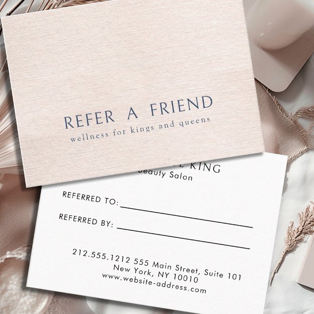 Beige Modern Minimalist Salon Rabattkort (Skapare uppladdad)