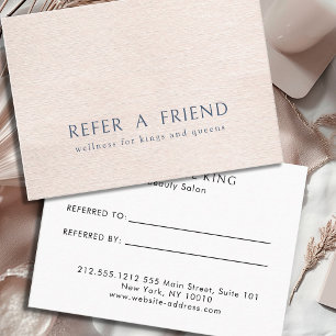 Beige Modern Minimalist Salon Rabattkort