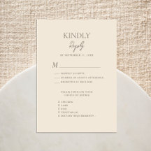 Beige Modern Whimsical Script Bohemian Bröllop