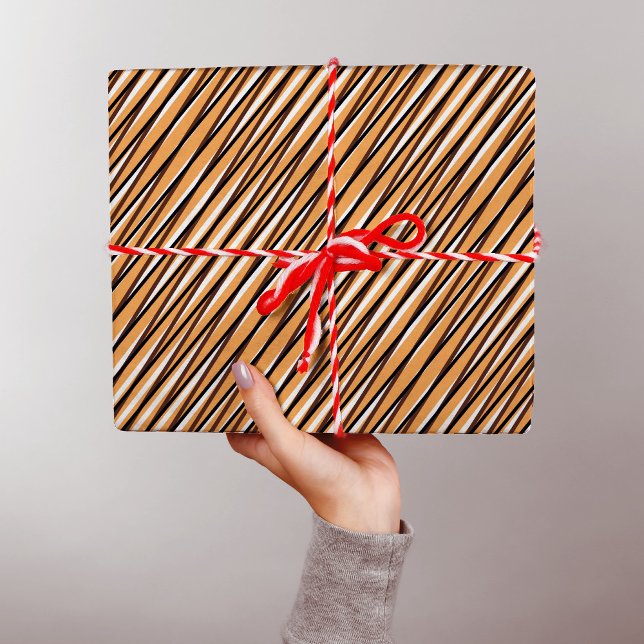 Beige Moiré Rand - Optisk illusion - Abstrakt Presentpapper (Skapare uppladdad)