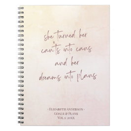 Beige Monogram - målinställning för Journal bärbar Anteckningsbok