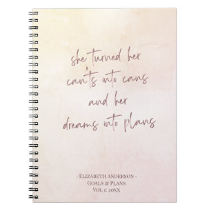 Beige Monogram - målinställning för Journal bärbar Anteckningsbok