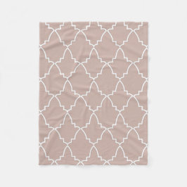 Beige Moroccan Lattice Mönster Fleecefilt