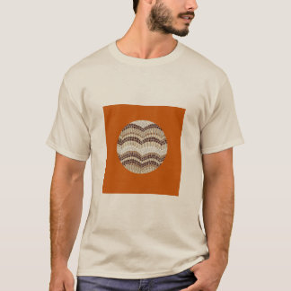 Beige mosaisk manar grundläggande T-tröja Tee Shirt