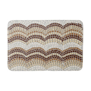 Beige mosaisk medelbadmatta badrumsmatta