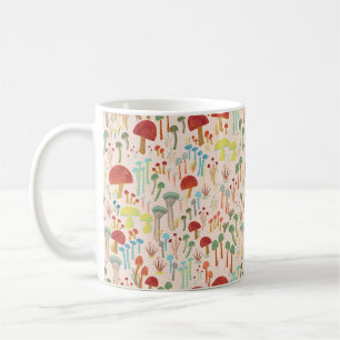 Beige Mushroom-skog Kaffemugg