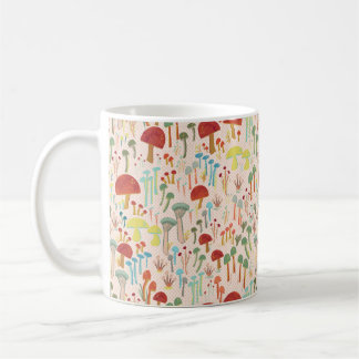Beige Mushroom-skog Kaffemugg