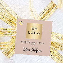 Beige namn namnteckning logotyp  märkre gåvor etiketter