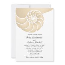 Beige Nautilus Snäcka Beach Wedding
