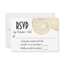 Beige Nautilus Snäcka Beach Wedding